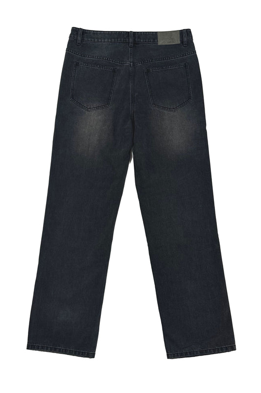 DISTRESSED BLACK HEARTED JEANS