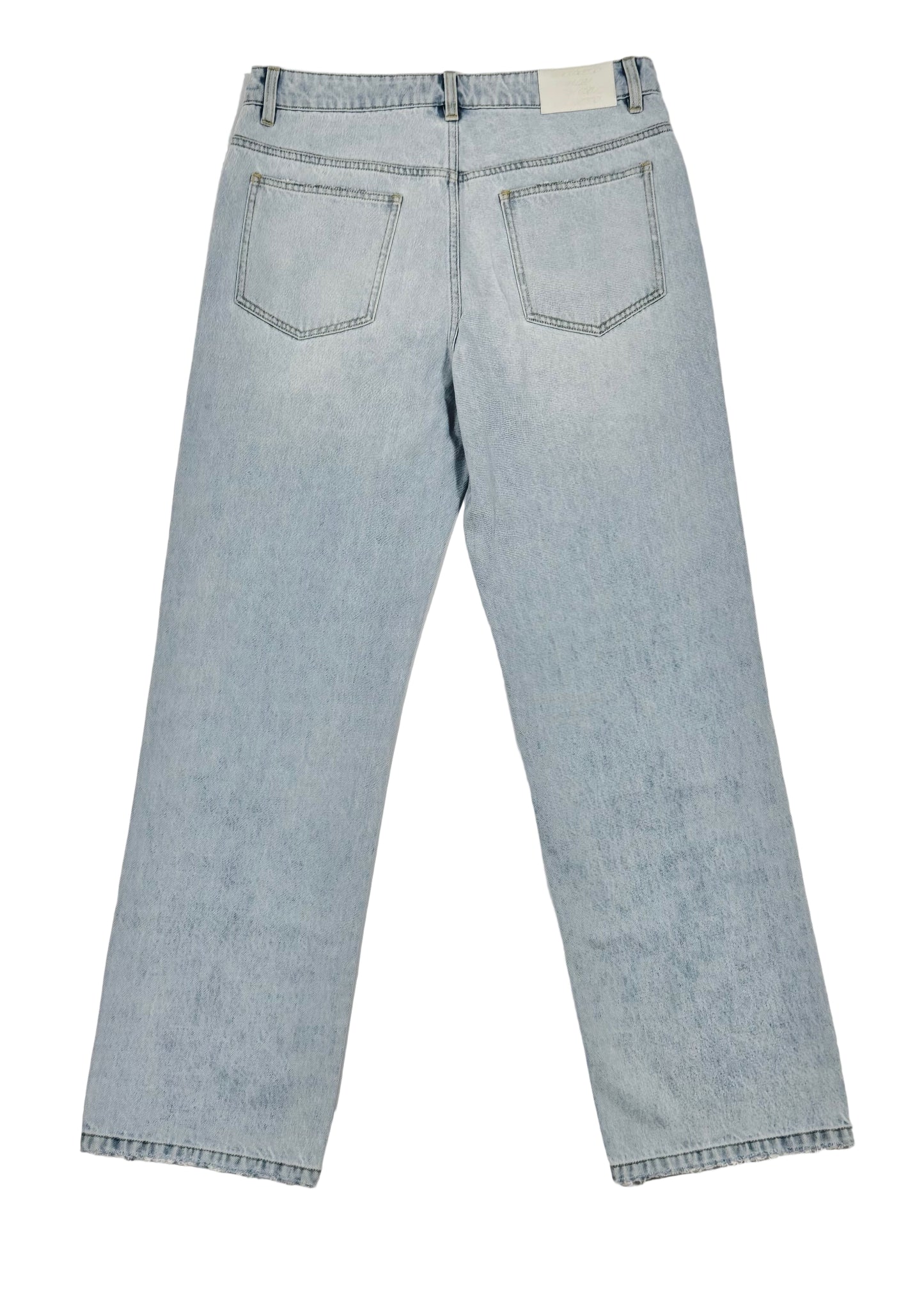 DISTRESSED BLUE HEARTED JEANS